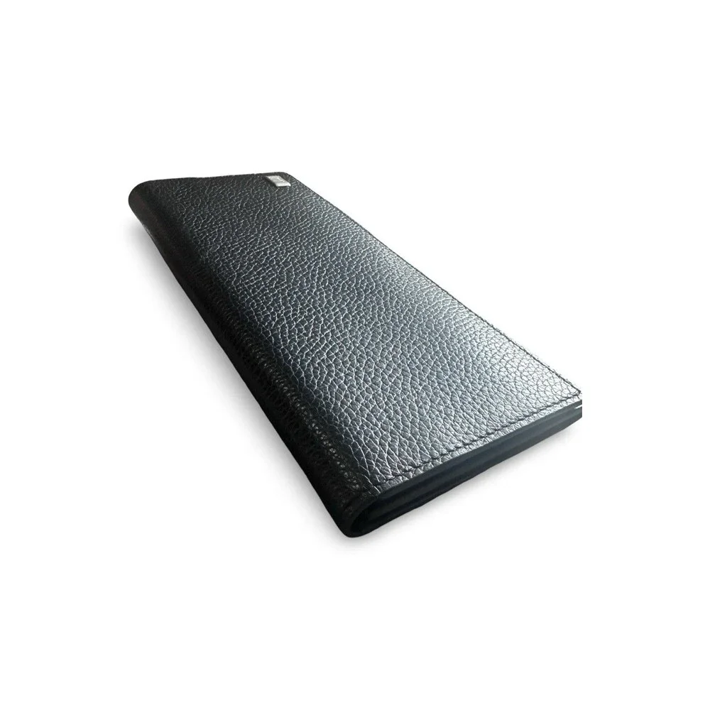 Dunhill Avorities LIKE NEW Authentic Black pebbled Wallet Silver Hardware